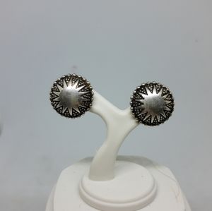 Round Sterling star stud earrings